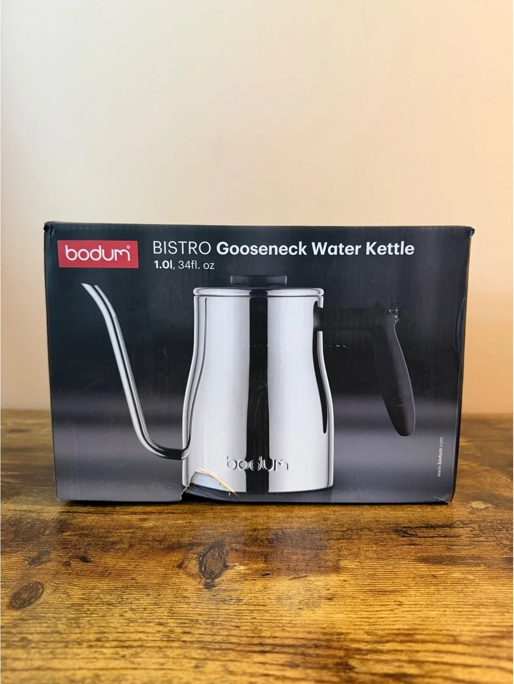 Bodum Bistro Gooseneck Water Kettle 1L Stainless Steel New